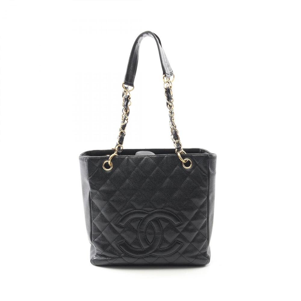 Chanel Matelasse PST Tote Bag Calfskin Leather Black